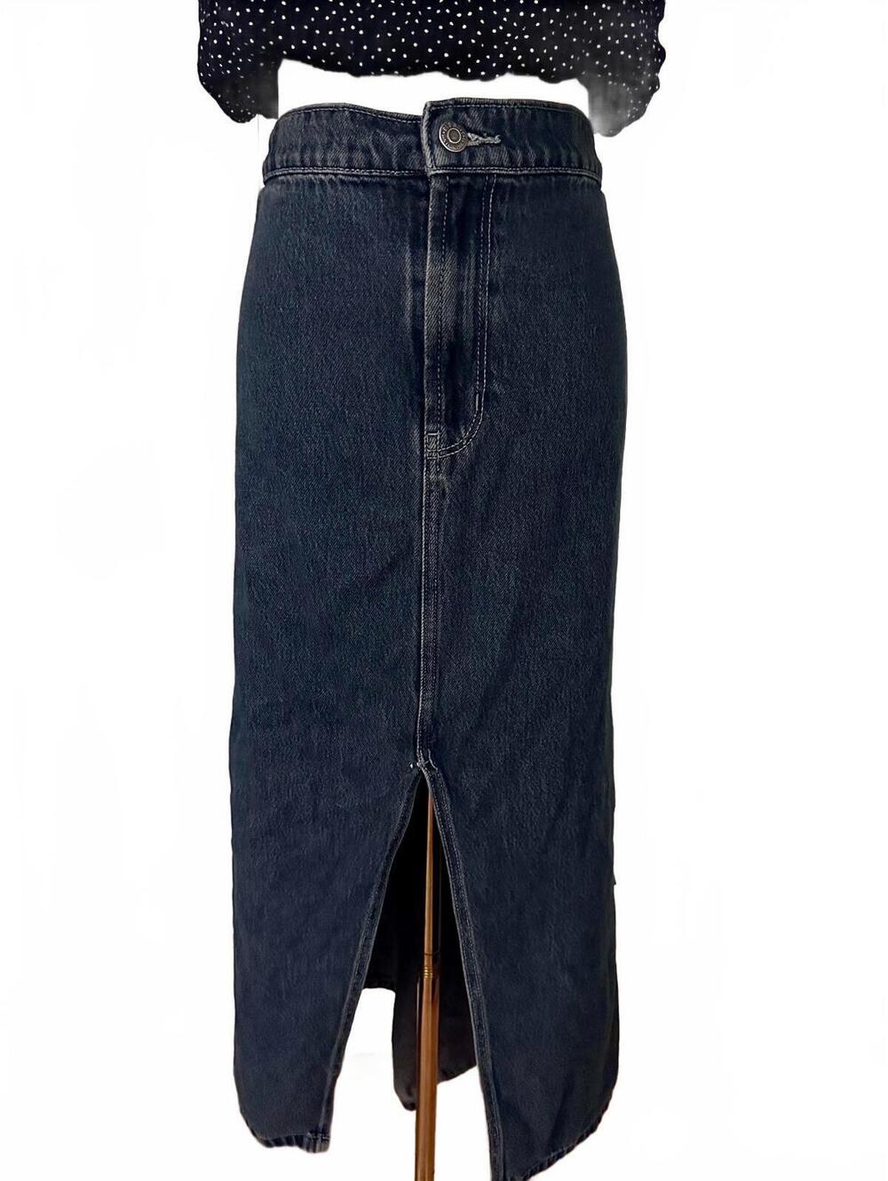 Old Navy Long Denim Cargo Skirt (20)